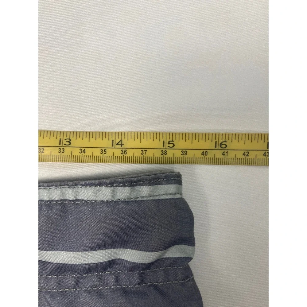 OP Board Shorts Men's S 28-30 Gray Orange Striped Swim Trunks 10